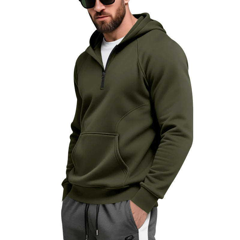 Men's sporty hoodie with modern zipper and practical pockets Lisslune