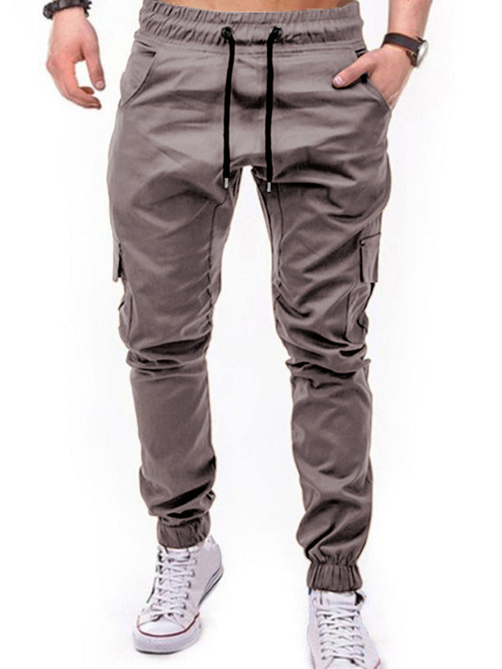 Men's Cargo Pants with Elastic Waistband and Practical Pockets Lisslune