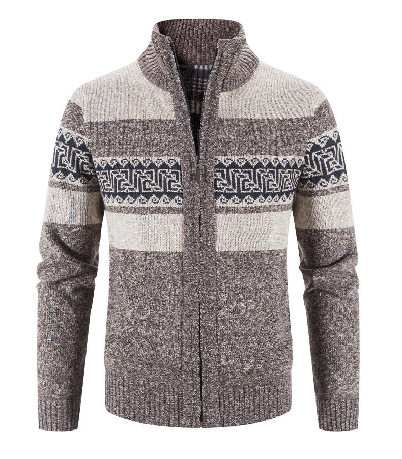 Men's cozy cardigan with zip collar Lisslune