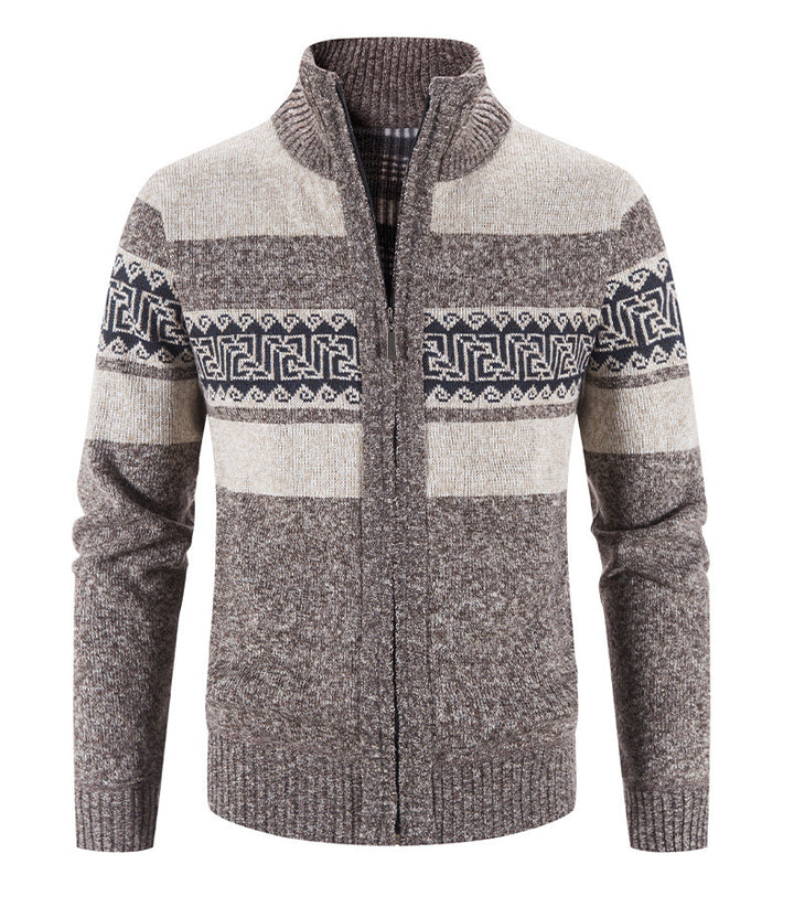 Men's cozy cardigan with zip collar Lisslune