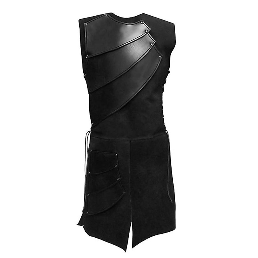 Men's sturdy leather trousers in classic design Lisslune