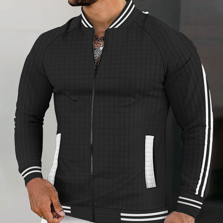 Men's quilted sports jacket with modern design and practical zippered pockets Lisslune