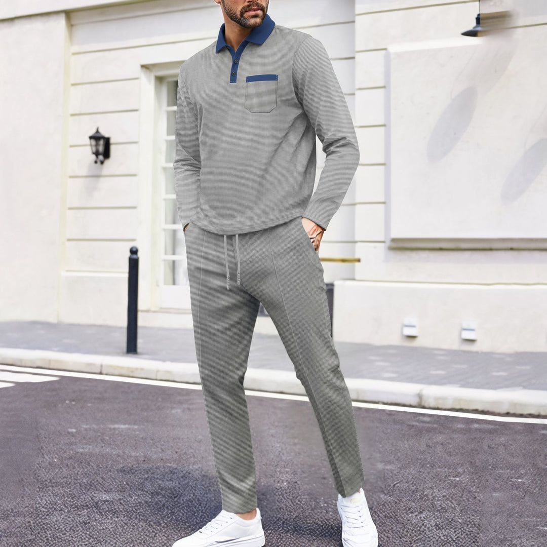 Men's Functional Sportswear Set with High-Quality Stand Collar and Practical Pockets Lisslune