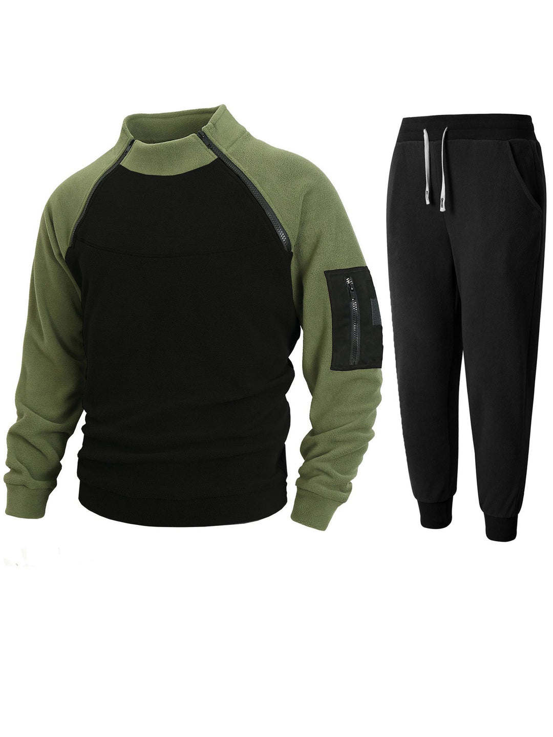 Men's functional pullover with stand-up collar and cuffs Lisslune