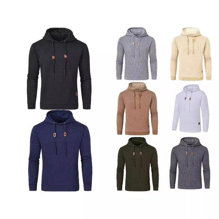 Men's hooded sweater with textured design Lisslune