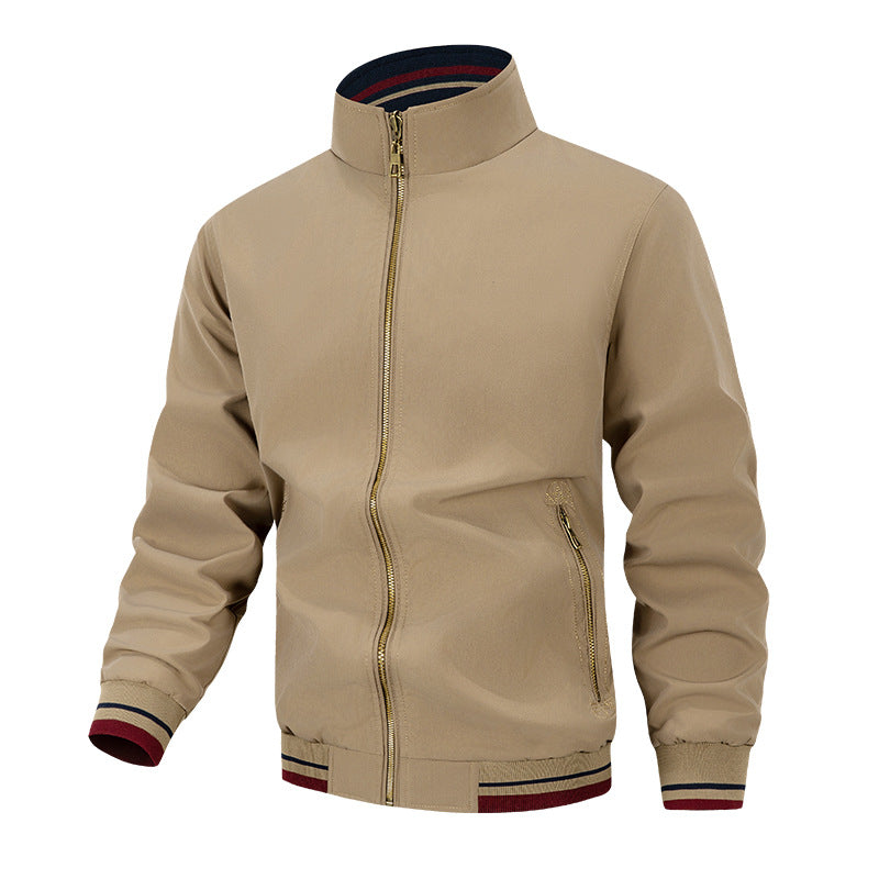 Men's fashionable transitional jacket with high collar and practical pockets Lisslune