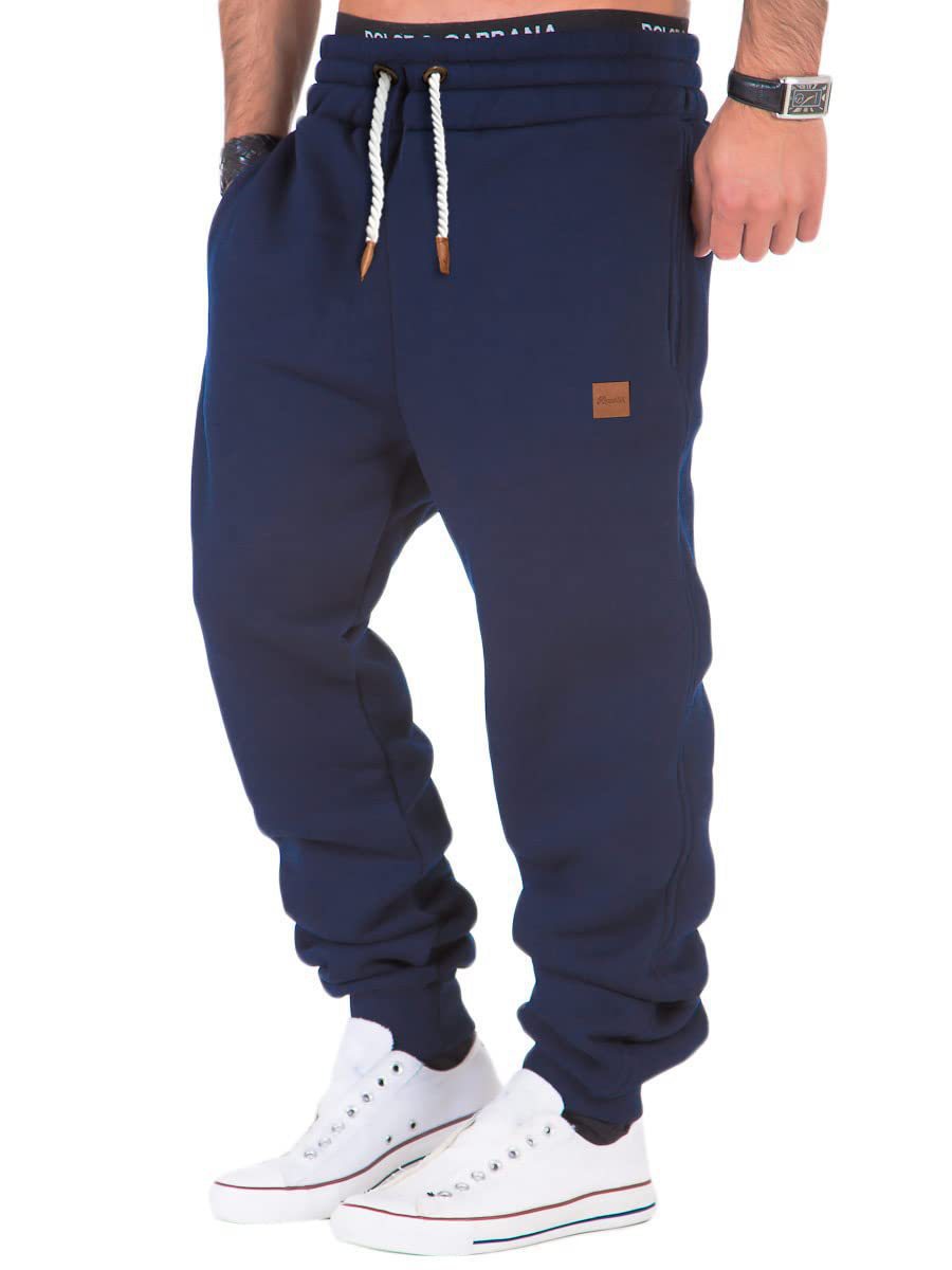 Men's comfortable leisure jogging pants with elastic waistband and practical pockets Lisslune