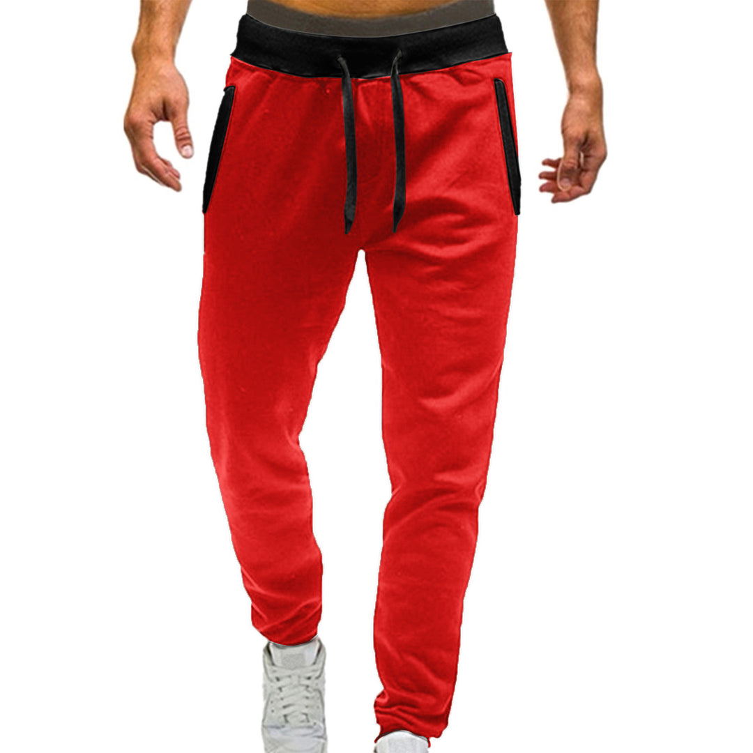 Men's Sporty Leisure Pants with Elastic Waistband and Practical Pockets Lisslune