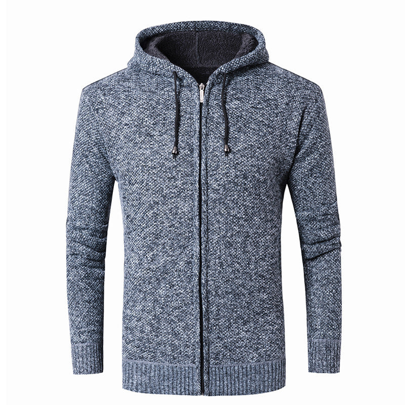 Men's modern cardigan with hood and soft lining Lisslune