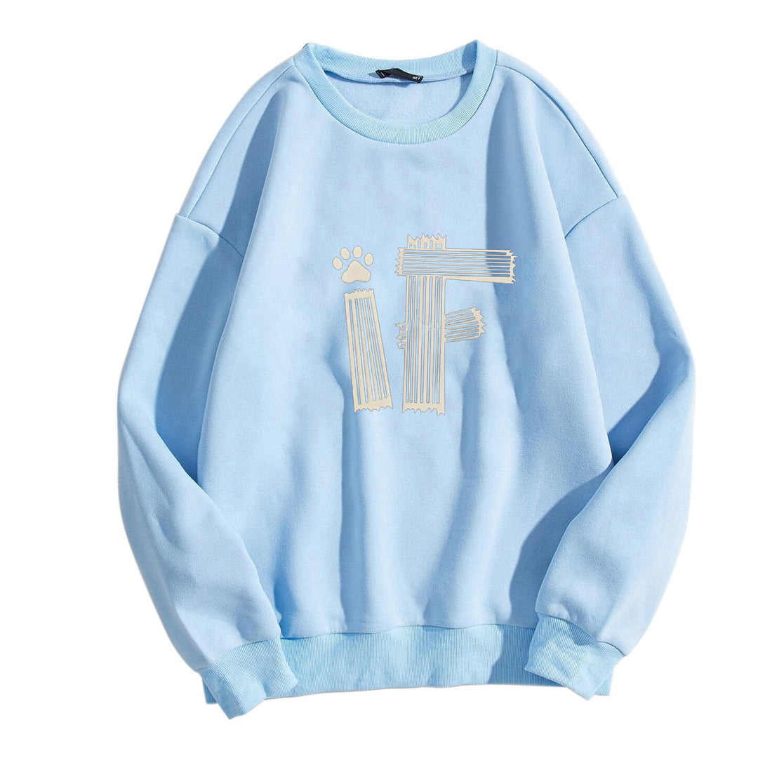Women's casual sweatshirt with creative graphic print Lisslune