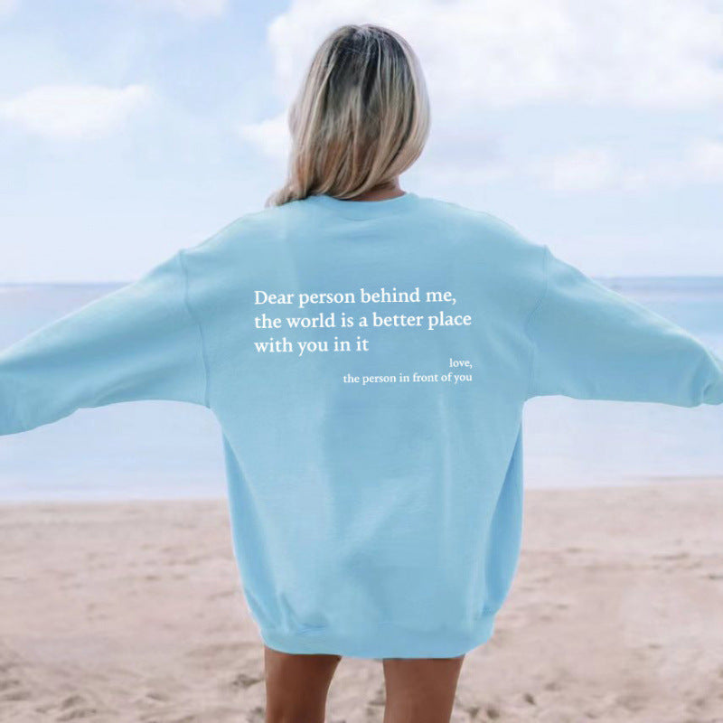 Women's sweatshirt with inspiring lettering Lisslune