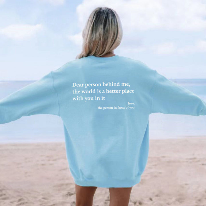Women's sweatshirt with inspiring lettering Lisslune