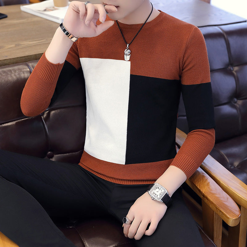 Men's fashionable sweatshirt with geometric pattern Lisslune