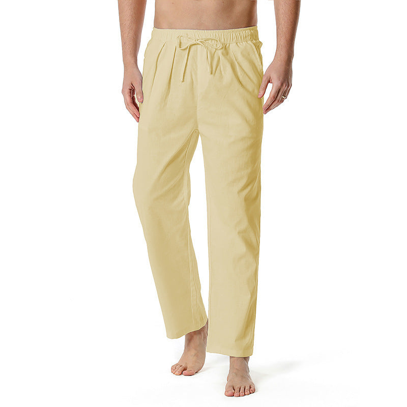 Men's airy summer pants with adjustable drawstring and side pockets Lisslune