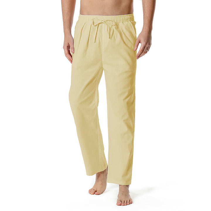 Men's airy summer pants with adjustable drawstring and side pockets Lisslune