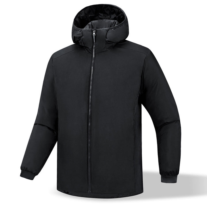 Men's insulating transitional jacket with adjustable hood and elastic sleeve cuffs Lisslune