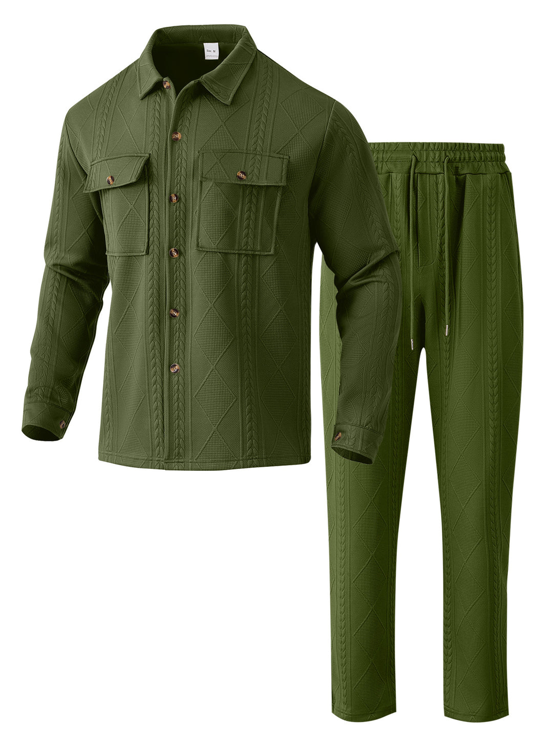 Men's stylish tracksuit with patterned top and elastic waistband Lisslune