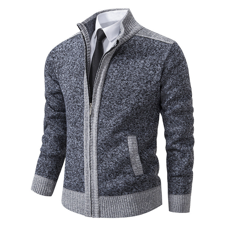 Men's Sporty Cardigan with Modern Stand-Up Collar Lisslune