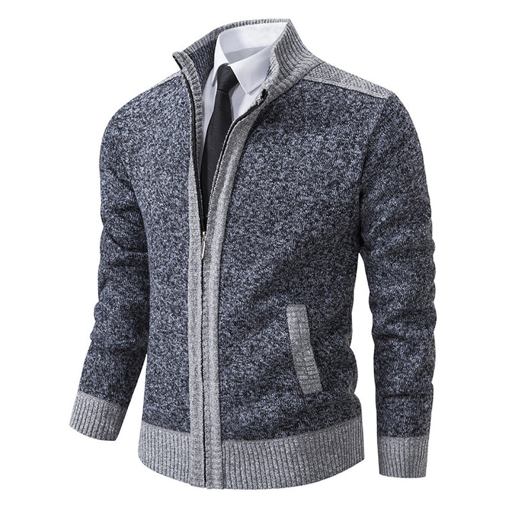 Men's Sporty Cardigan with Modern Stand-Up Collar Lisslune