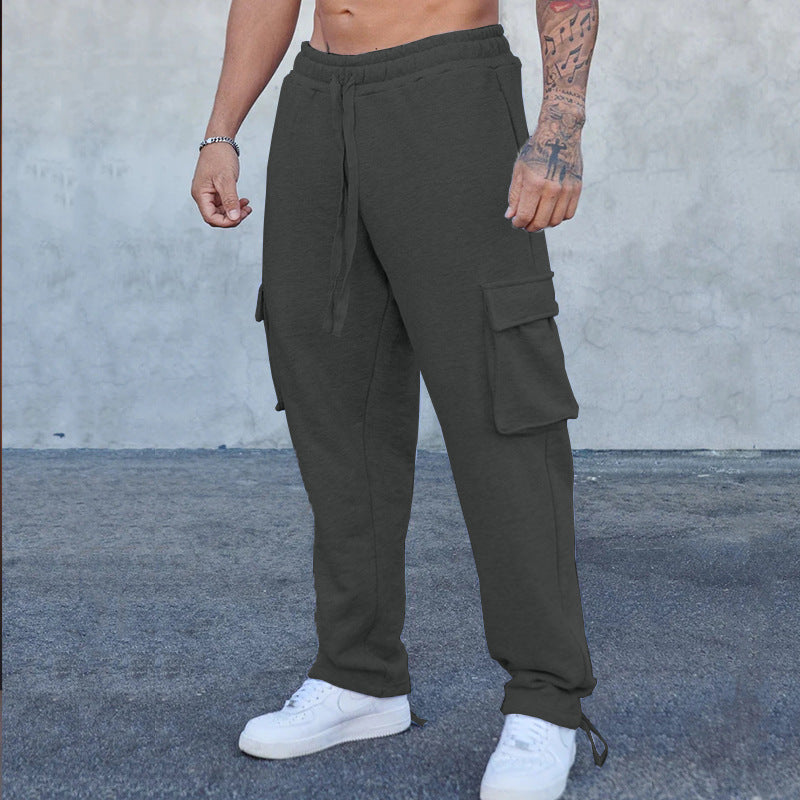 Men's cargo joggers with adjustable waistband and practical side pockets Lisslune