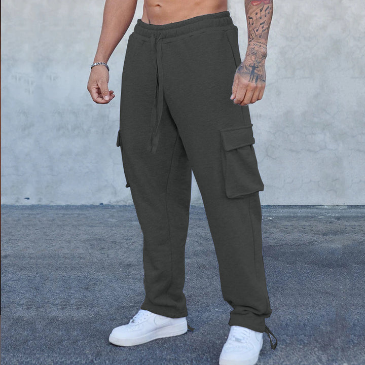Men's cargo joggers with adjustable waistband and practical side pockets Lisslune