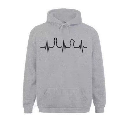 Women's Hoodie with Creative Chess Motif Lisslune