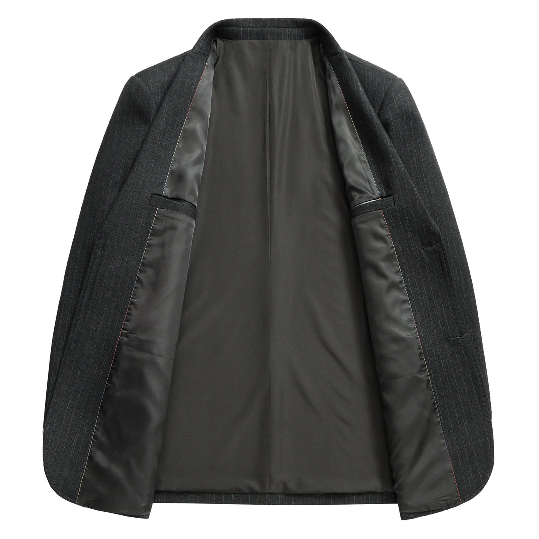 Men's Elegant Blazer with Fine Stripe Pattern and High-Quality Workmanship Lisslune