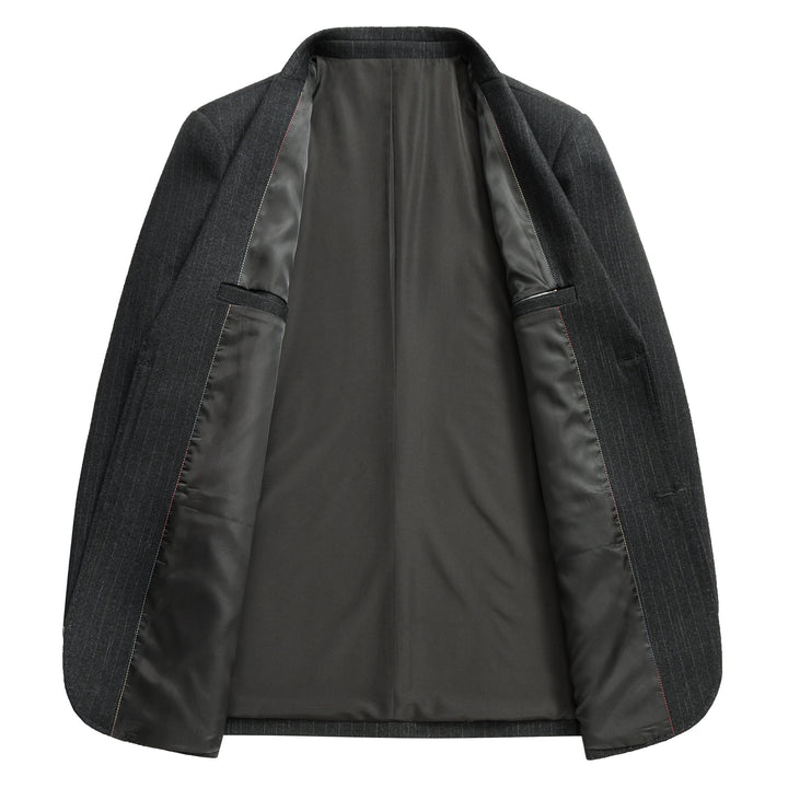 Men's Elegant Blazer with Fine Stripe Pattern and High-Quality Workmanship Lisslune