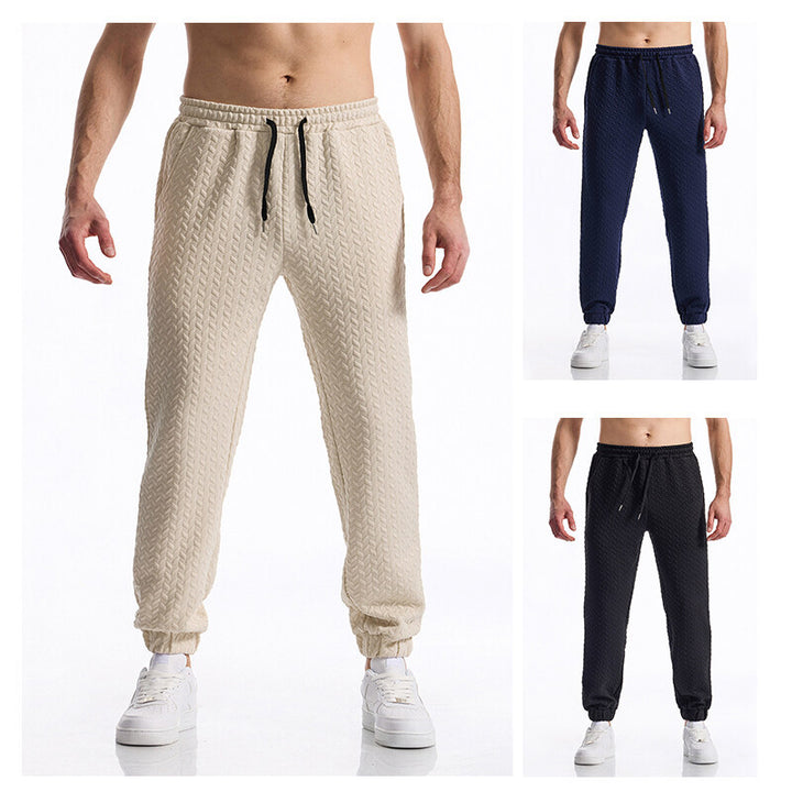 Men's sporty leisure pants with textured design Lisslune