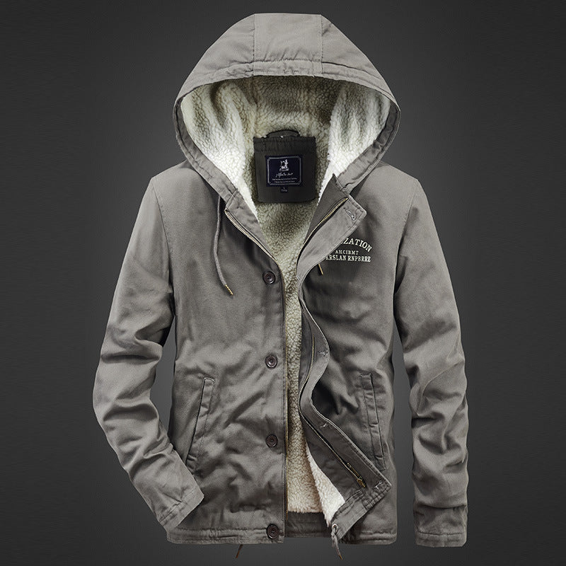 Men's warm fleece jacket with hood and insulating inner lining Lisslune