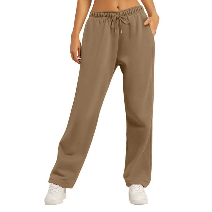 Women's wide casual pants with elastic waistband and practical side pockets Lisslune 1773783716