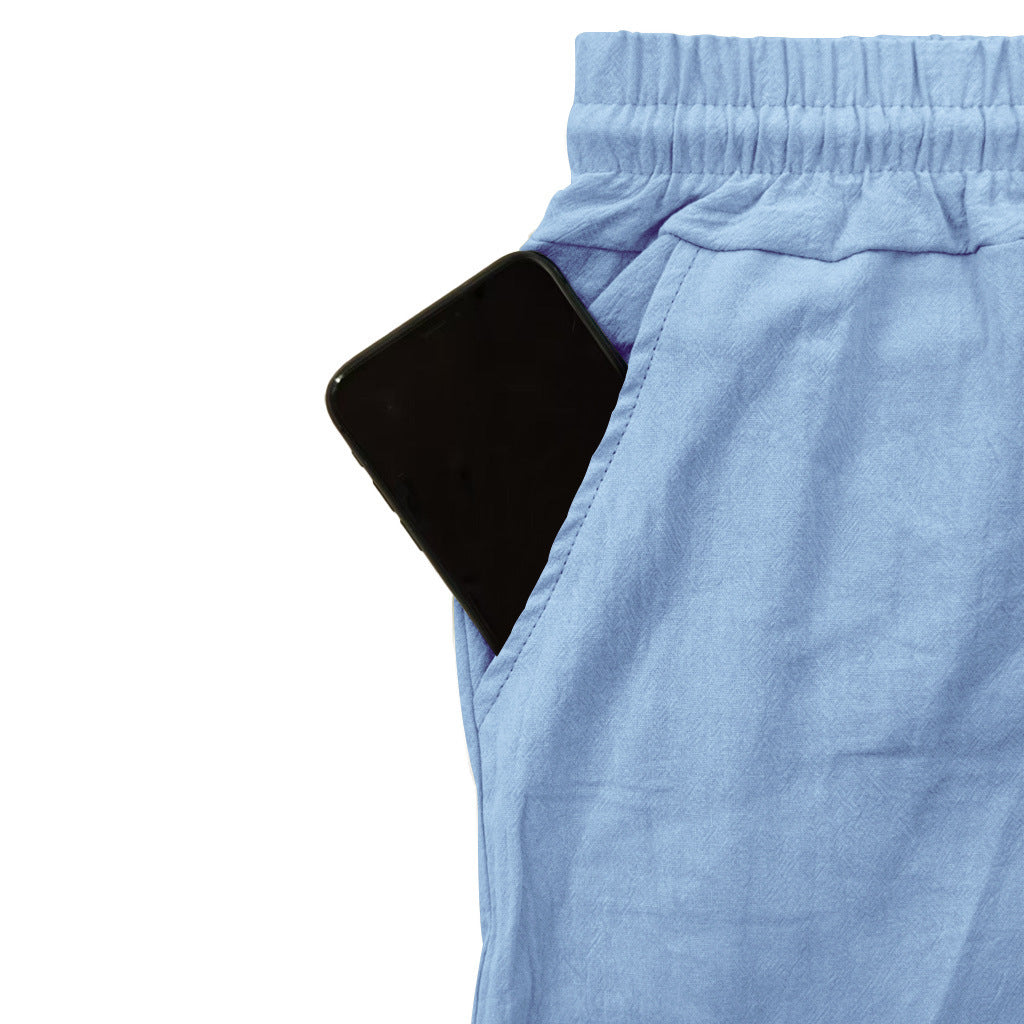 Men's cargo pants with elastic waistband and practical side pockets Lisslune 1759577777