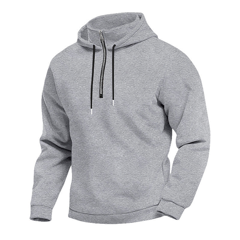 Men's hoodie with half zipper and inner drawstring Lisslune