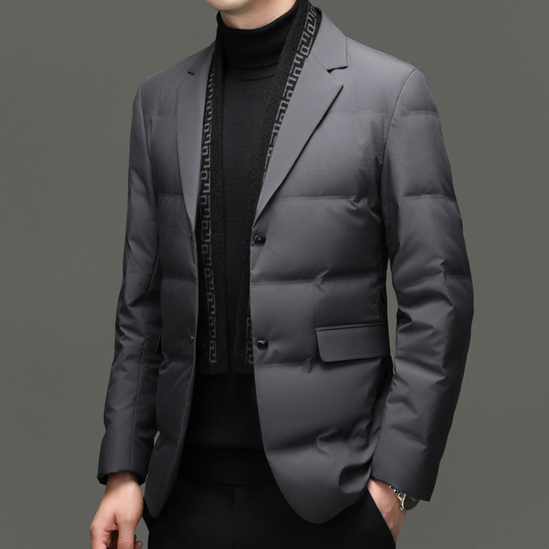 Men's Fashionable Quilted Blazer with Elegant Cut and Practical Pockets Lisslune