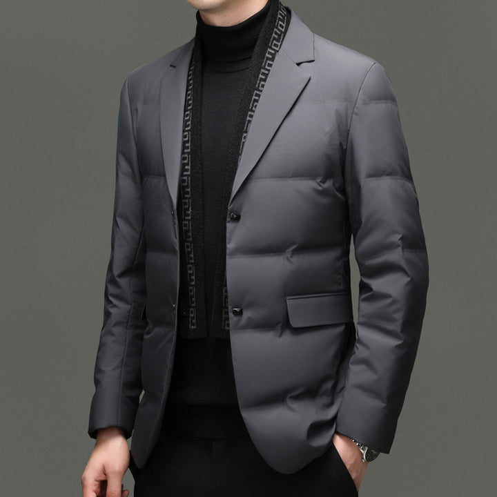 Men's Fashionable Quilted Blazer with Elegant Cut and Practical Pockets Lisslune