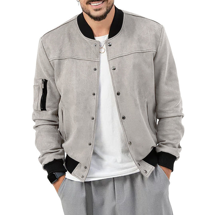 Men's sporty bomber jacket with practical zippered pockets Lisslune