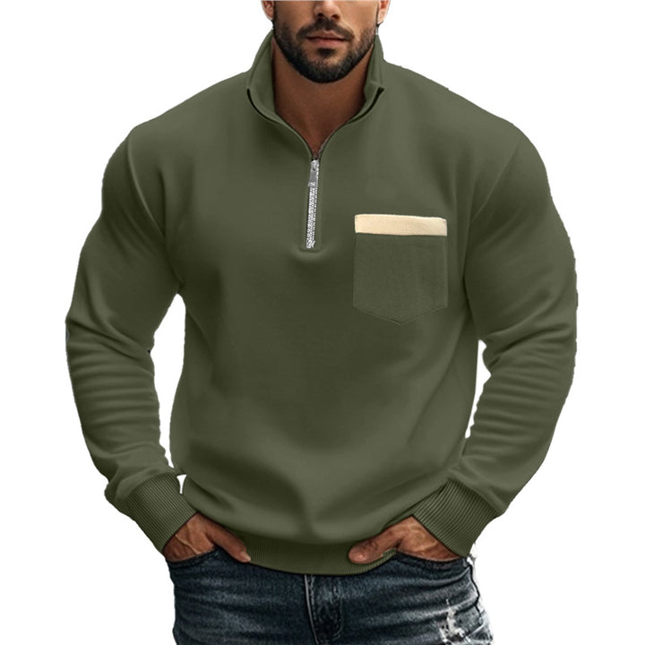 Men's sweatshirt with zipper and chest pocket Lisslune