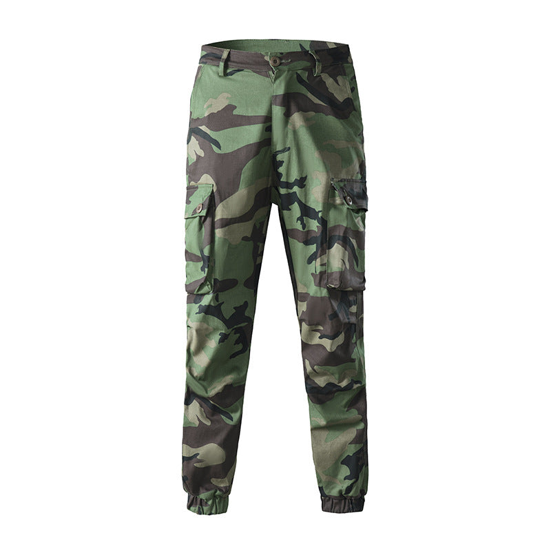 Men's Cargo Pants with Elastic Waist and Numerous Multifunctional Pockets Lisslune