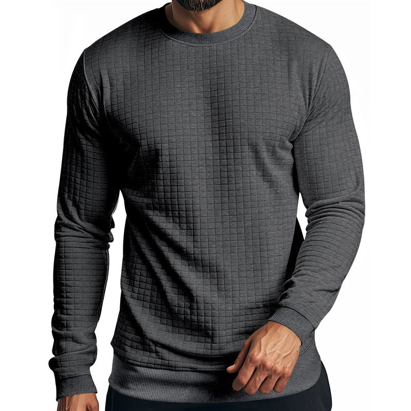 Men's long sleeve sweatshirt with textured design and elastic cuffs Lisslune