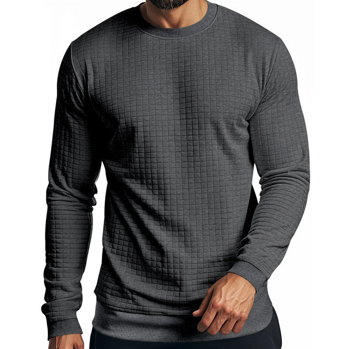 Men's long sleeve sweatshirt with textured design and elastic cuffs Lisslune