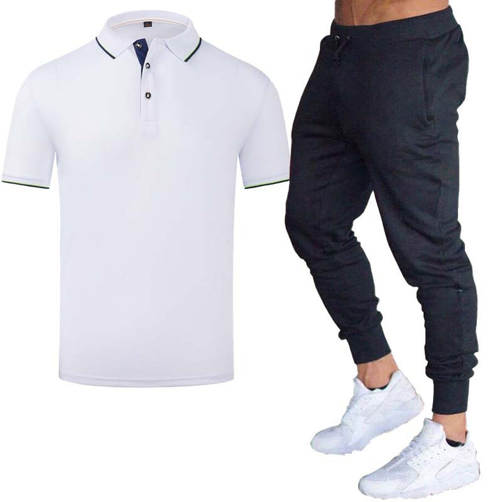 Men's Casual Polo Shirt and Sporty Joggers Lisslune