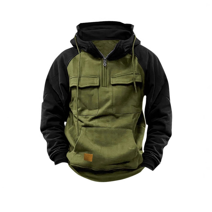 Men's Functional Hoodie with Practical Pockets and Innovative Design Lisslune