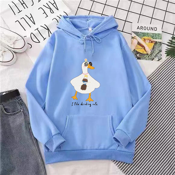 Women's hoodie with creative duck design Lisslune