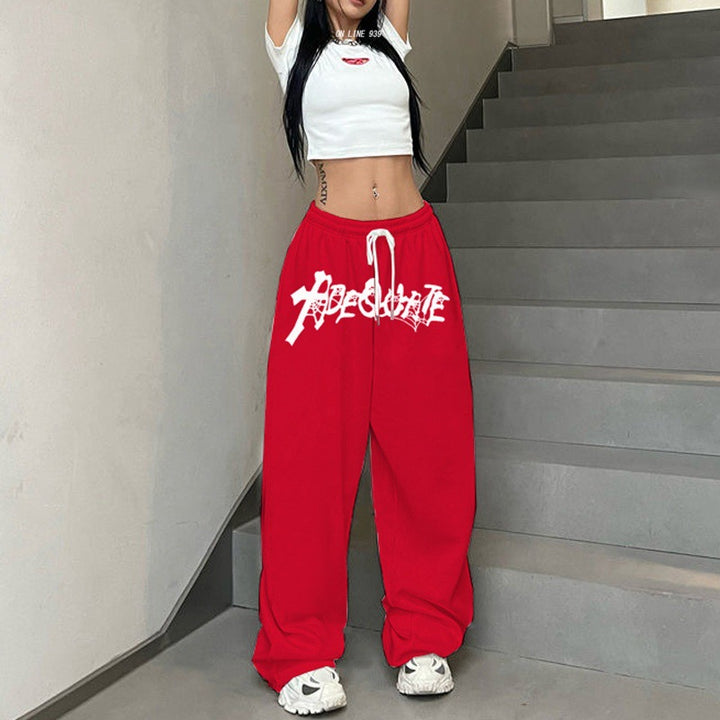 Women’s Casual Leisure Pants with Wide Cut and Stylish Print Lisslune