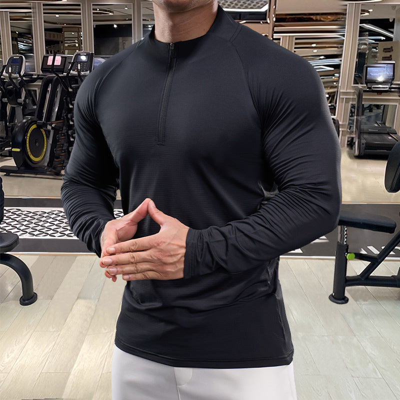 Men's functional shirt with half zip and breathable material Lisslune