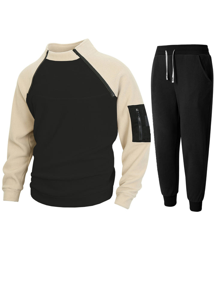 Men's functional pullover with stand-up collar and cuffs Lisslune