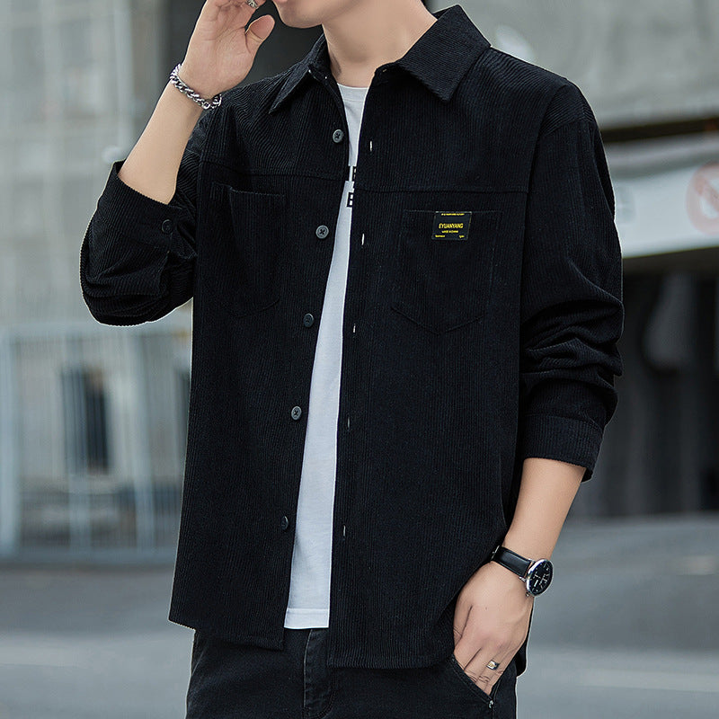 Men's stylish cord jacket with practical pockets Lisslune