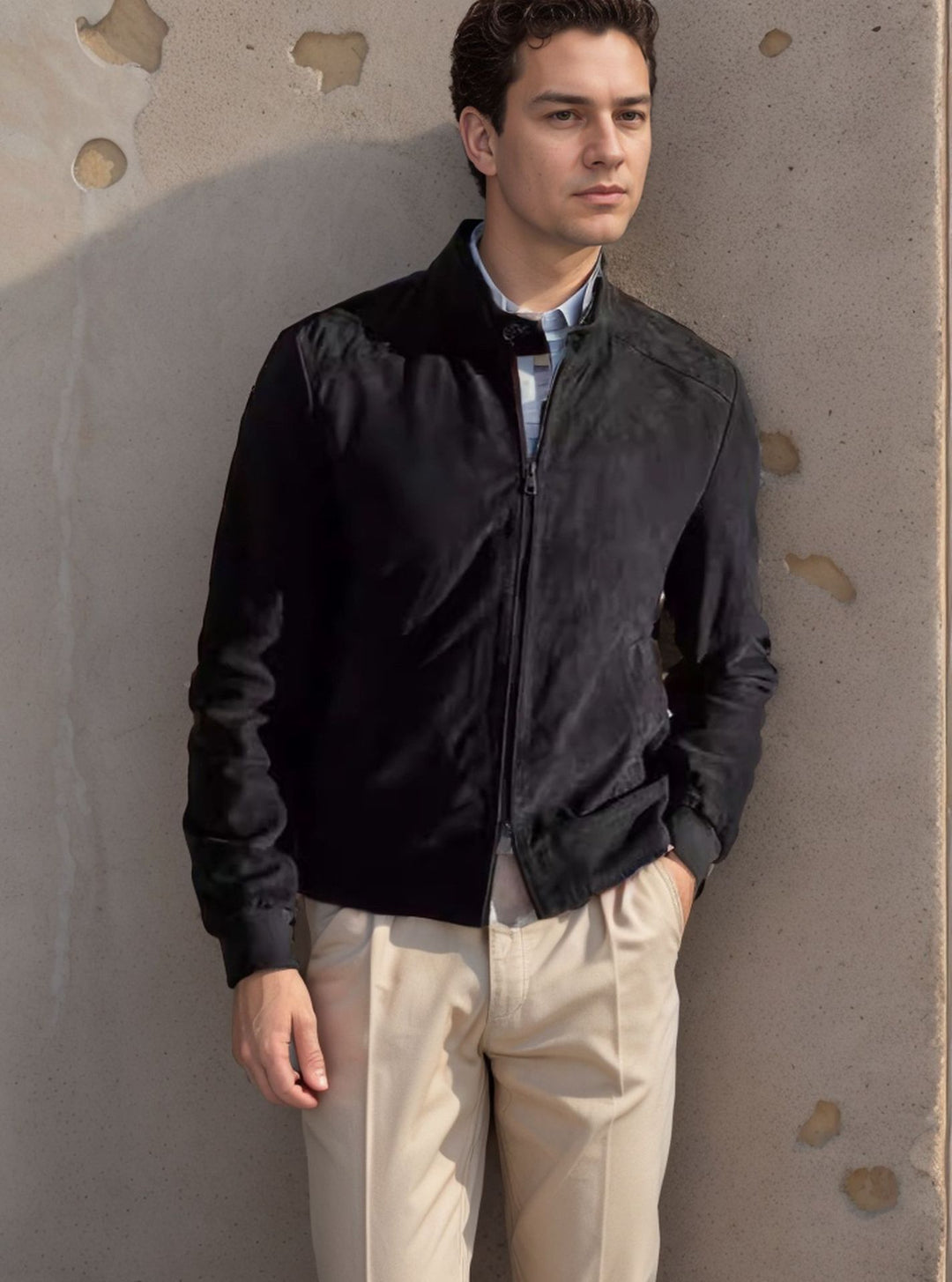 Men's Sporty Lightweight Jacket with Modern Collar Lisslune