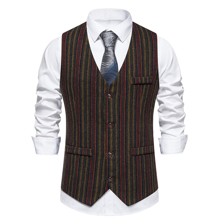 Men's Elegant Suit Vest with Fine Pattern Lisslune