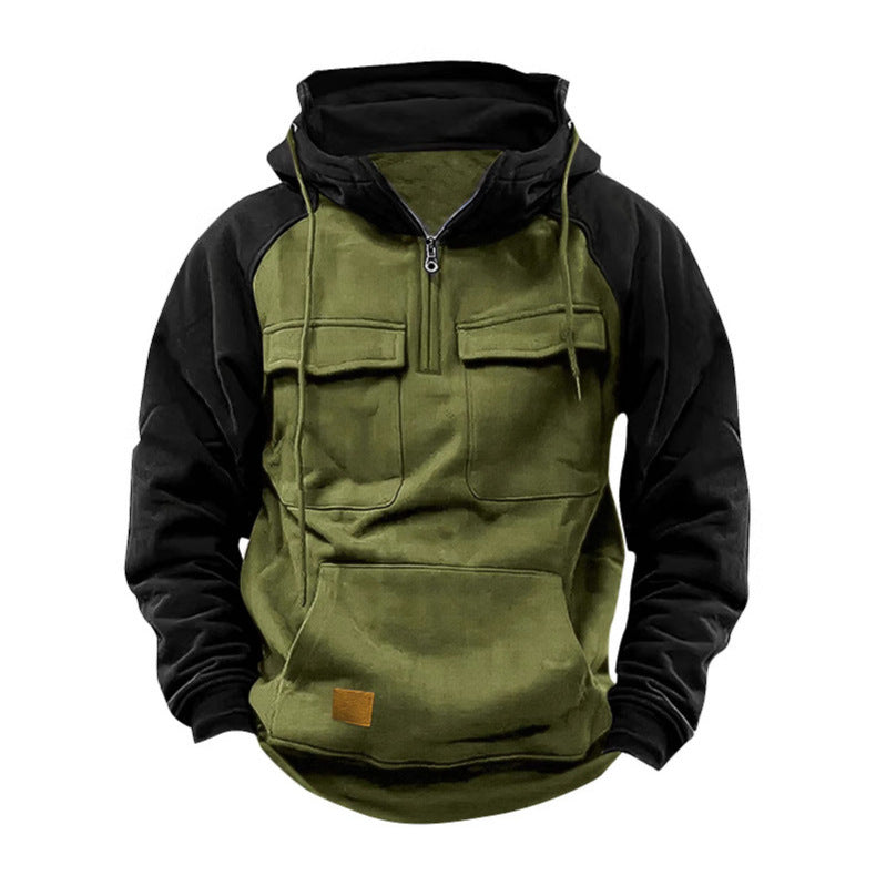 Men's Functional Hoodie with Practical Pockets and Innovative Design Lisslune